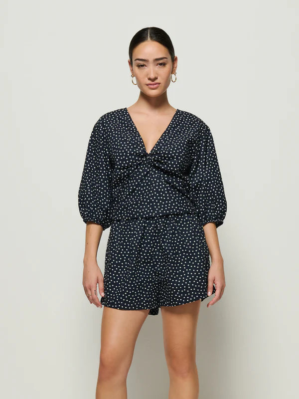 Celeste Blouse in Cabana Polka Dot