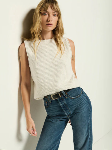 Eliza Sweater Tank in Porcelain