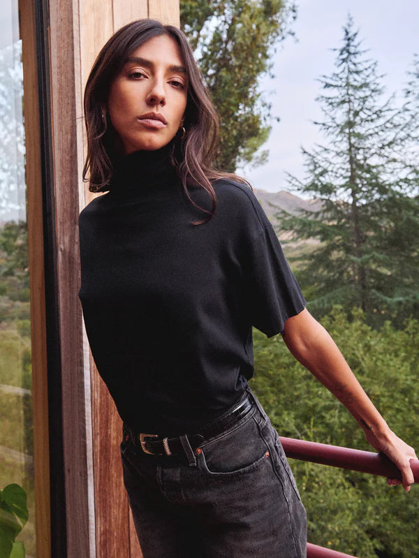 Fable Turtleneck in Jet Black