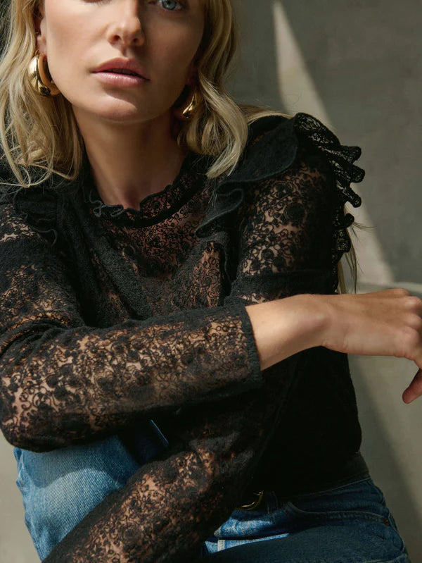 Cara Top in Jet Black