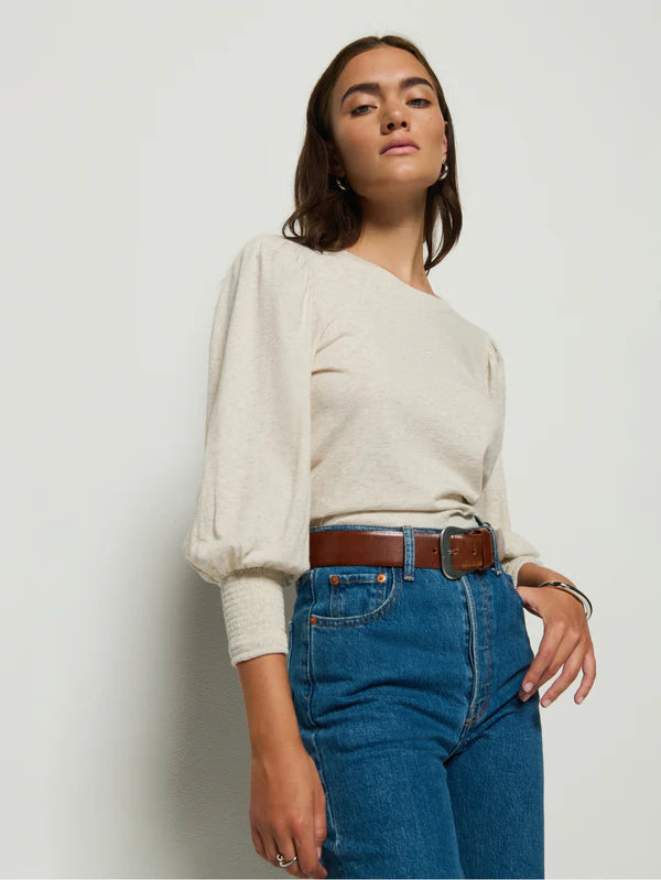 Loren Tee in Heather Oatmeal