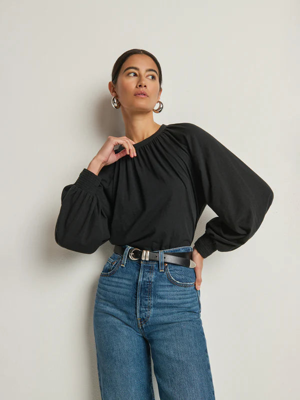 Tallis Tee in Jet Black