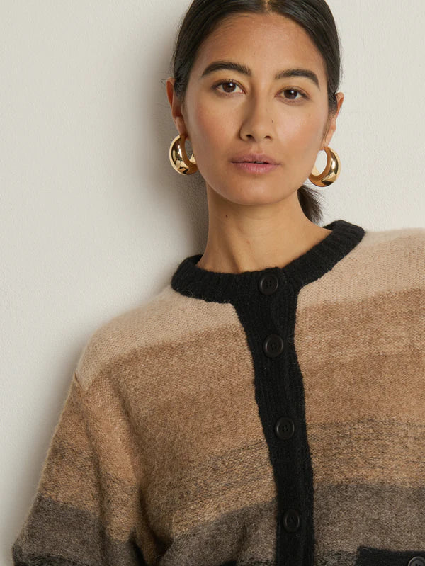 Tessa Ombre Cardigan in Macchiato Ombre