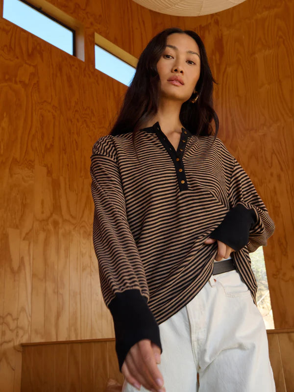 Victoria Henley in Mini Cocoa Stripe