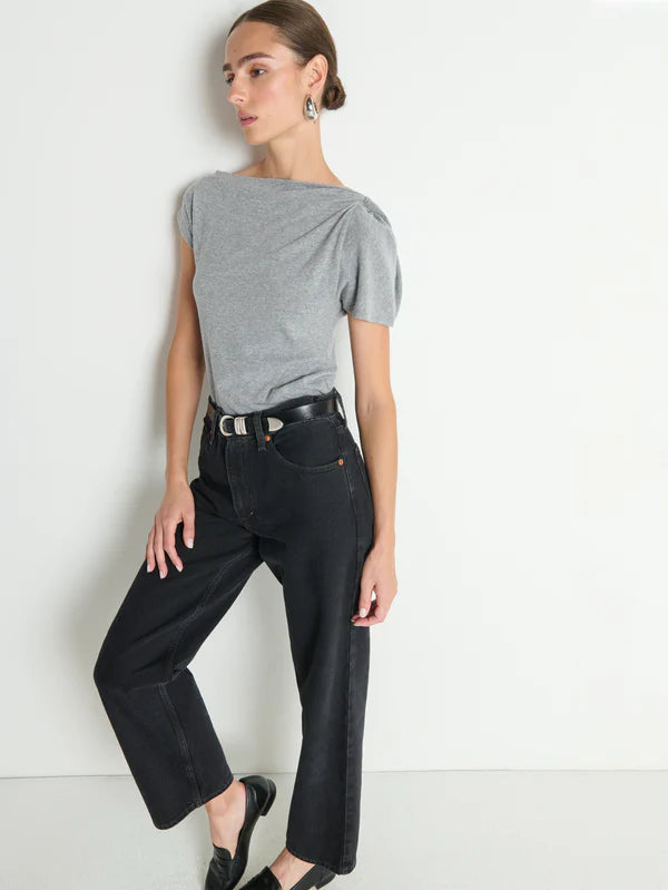 Rosie Knot Top in Heather Grey