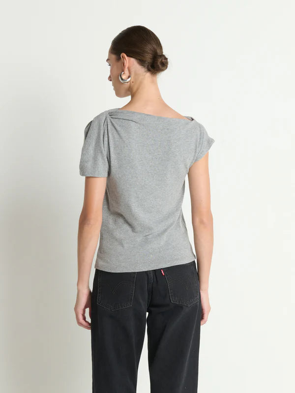 Rosie Knot Top in Heather Grey