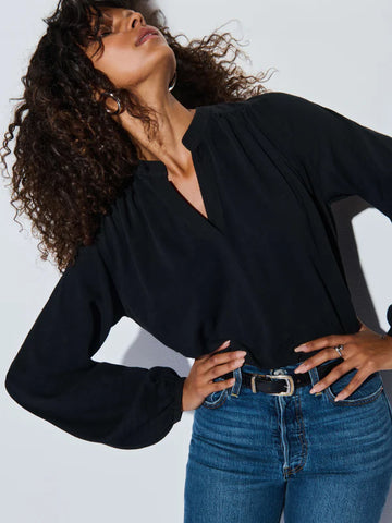 Maya Top in Jet Black