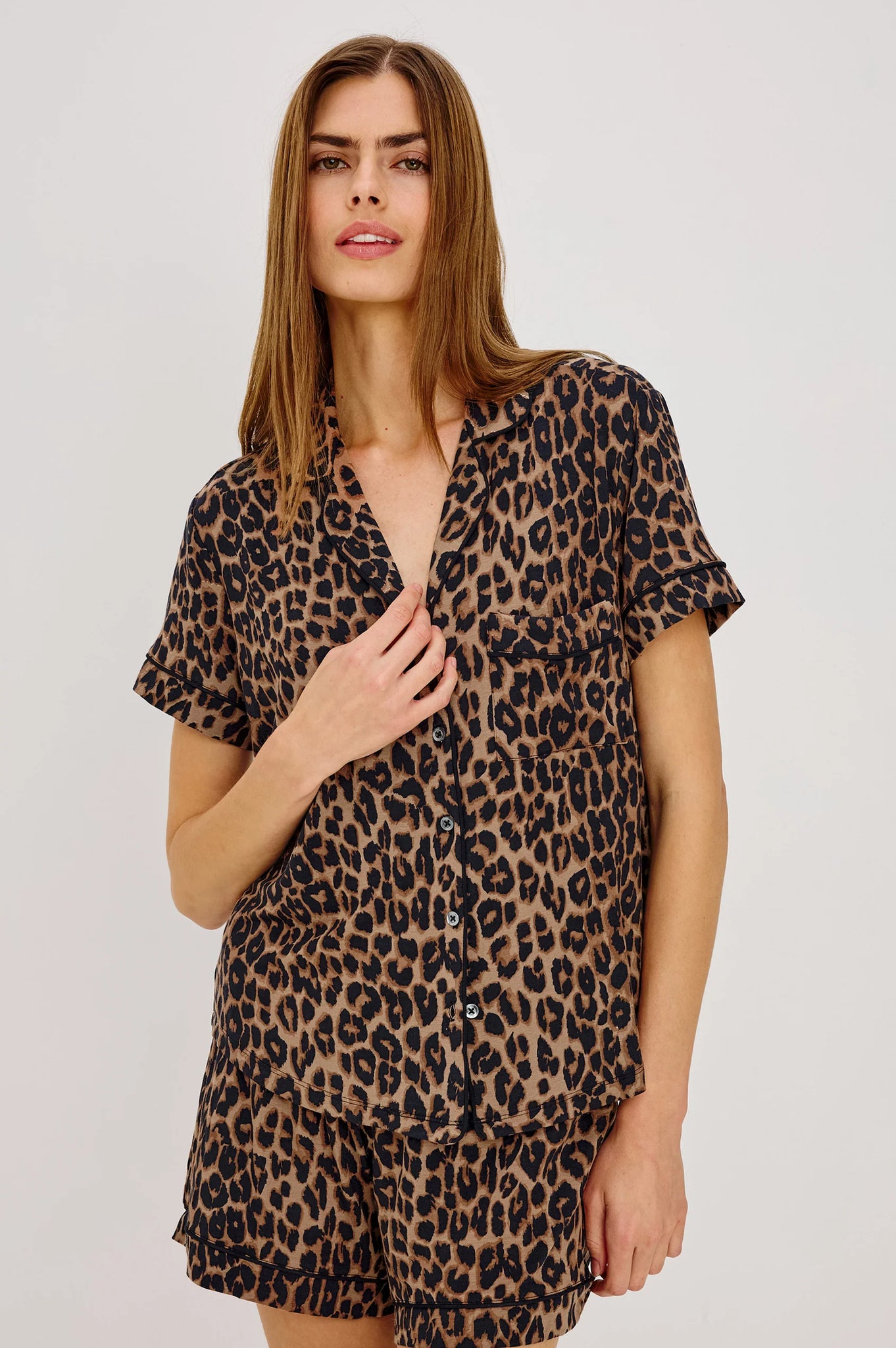 Nessa Pajama Set in Brown Nala