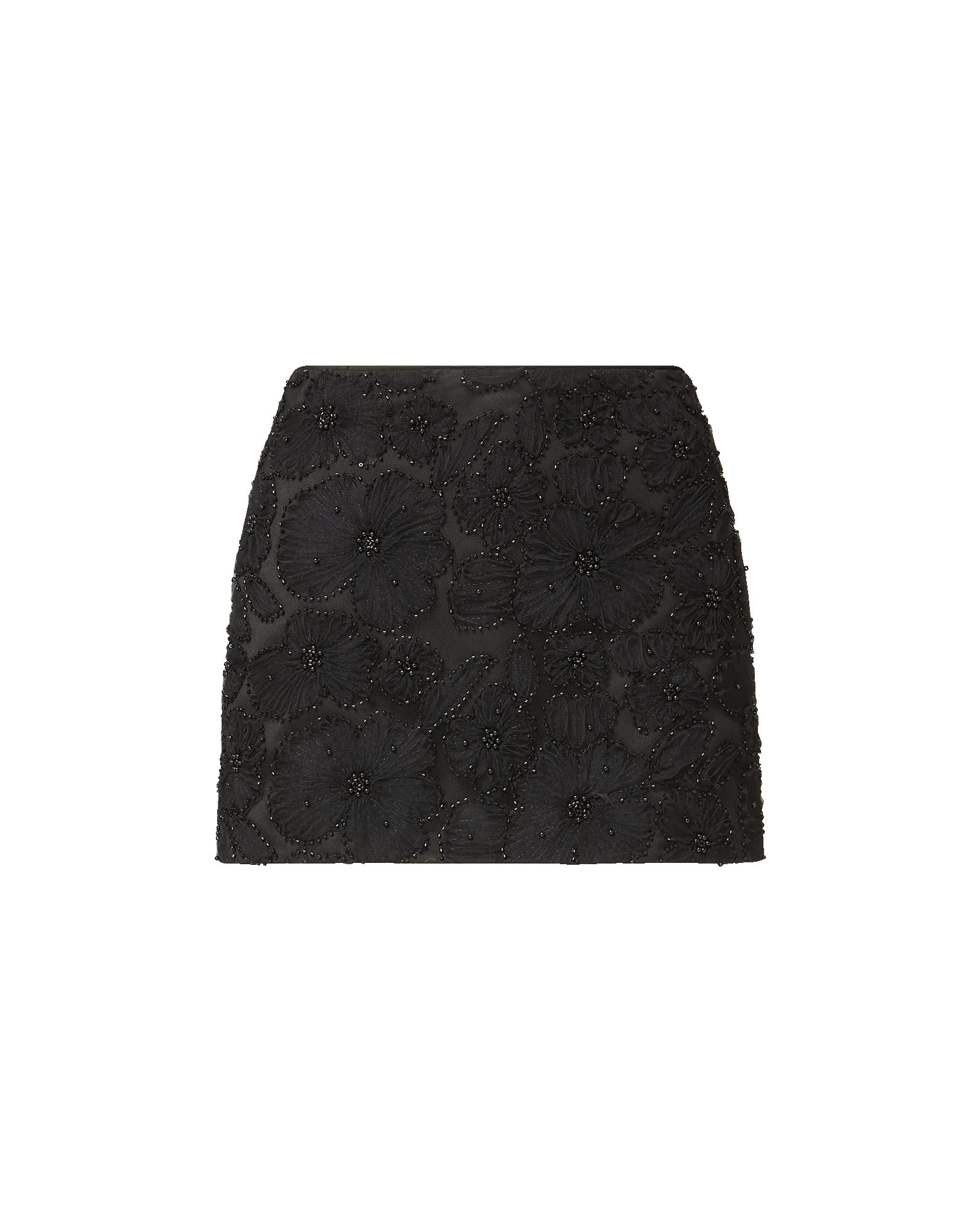 Olenna Embellished Mini Skirt in Black