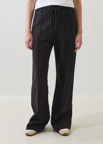 Brushed French Terry Wide Leg Pant in Molasses