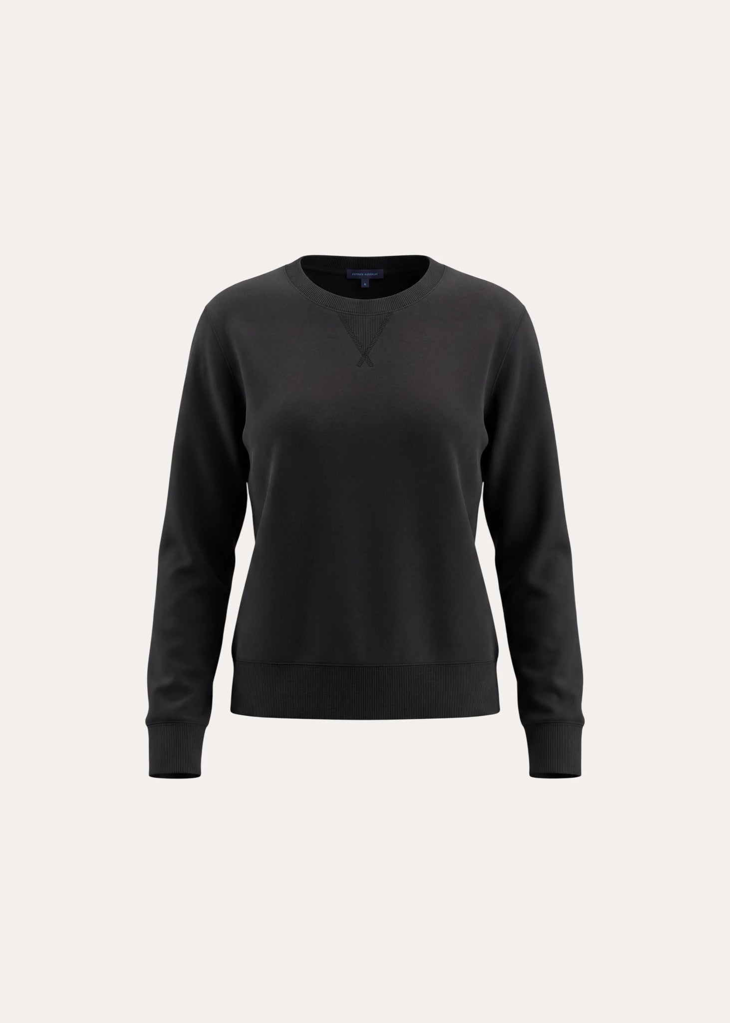 Brushed Pima Cotton Cropped Sweatshirt in Molasses