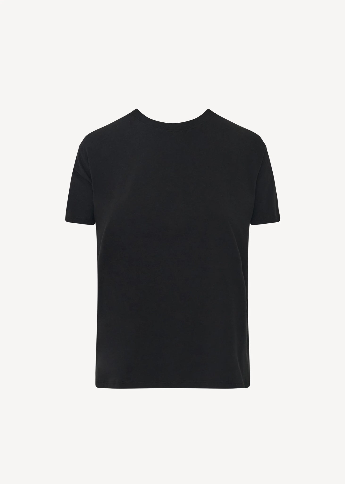 Iconic Pima Cotton Stretch Boyfriend T-Shirt in Black