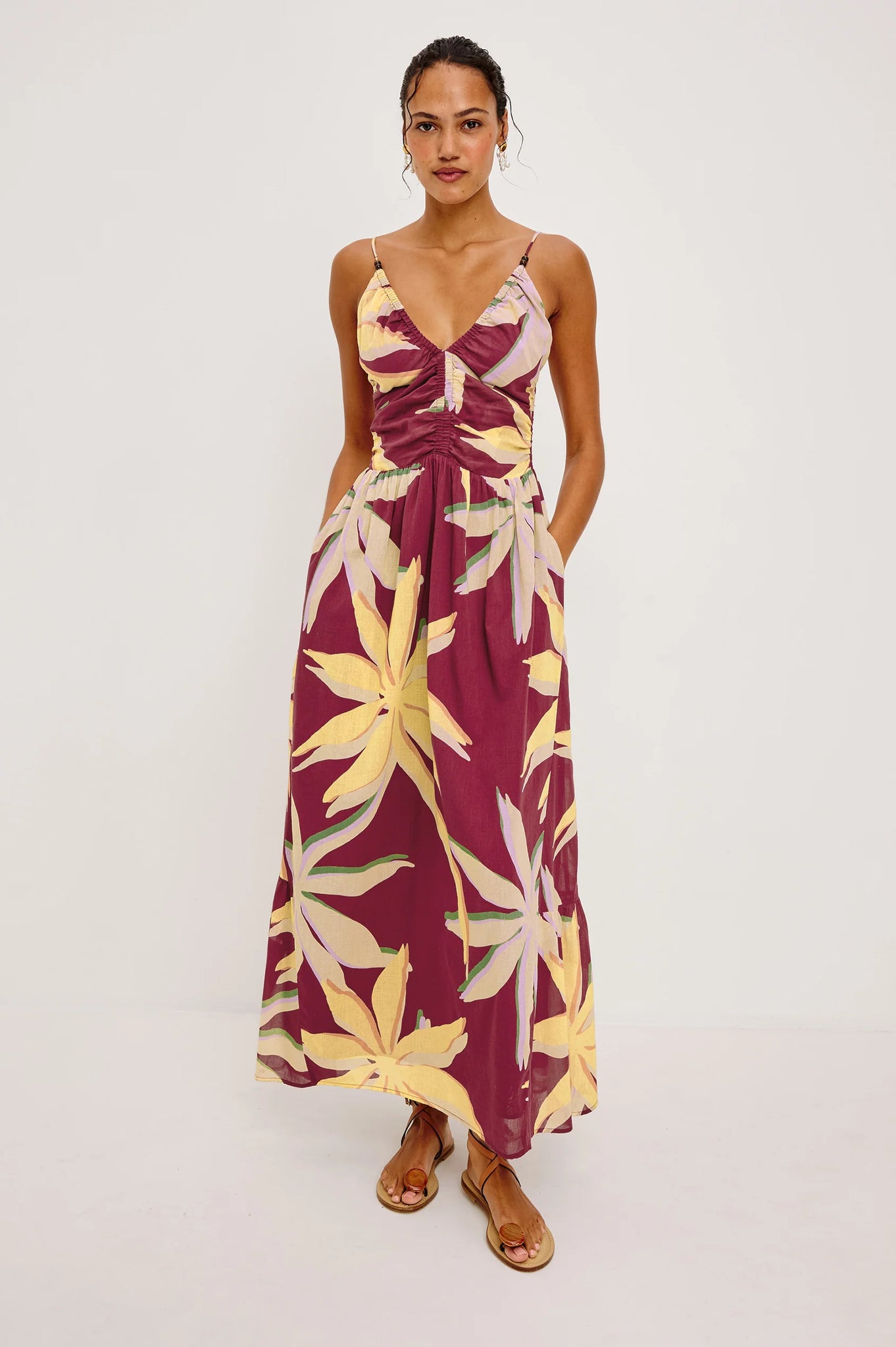 Palm Dress in Red Palma