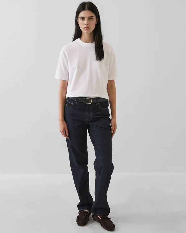 Organic Pima Cotton Relaxed Crew in White