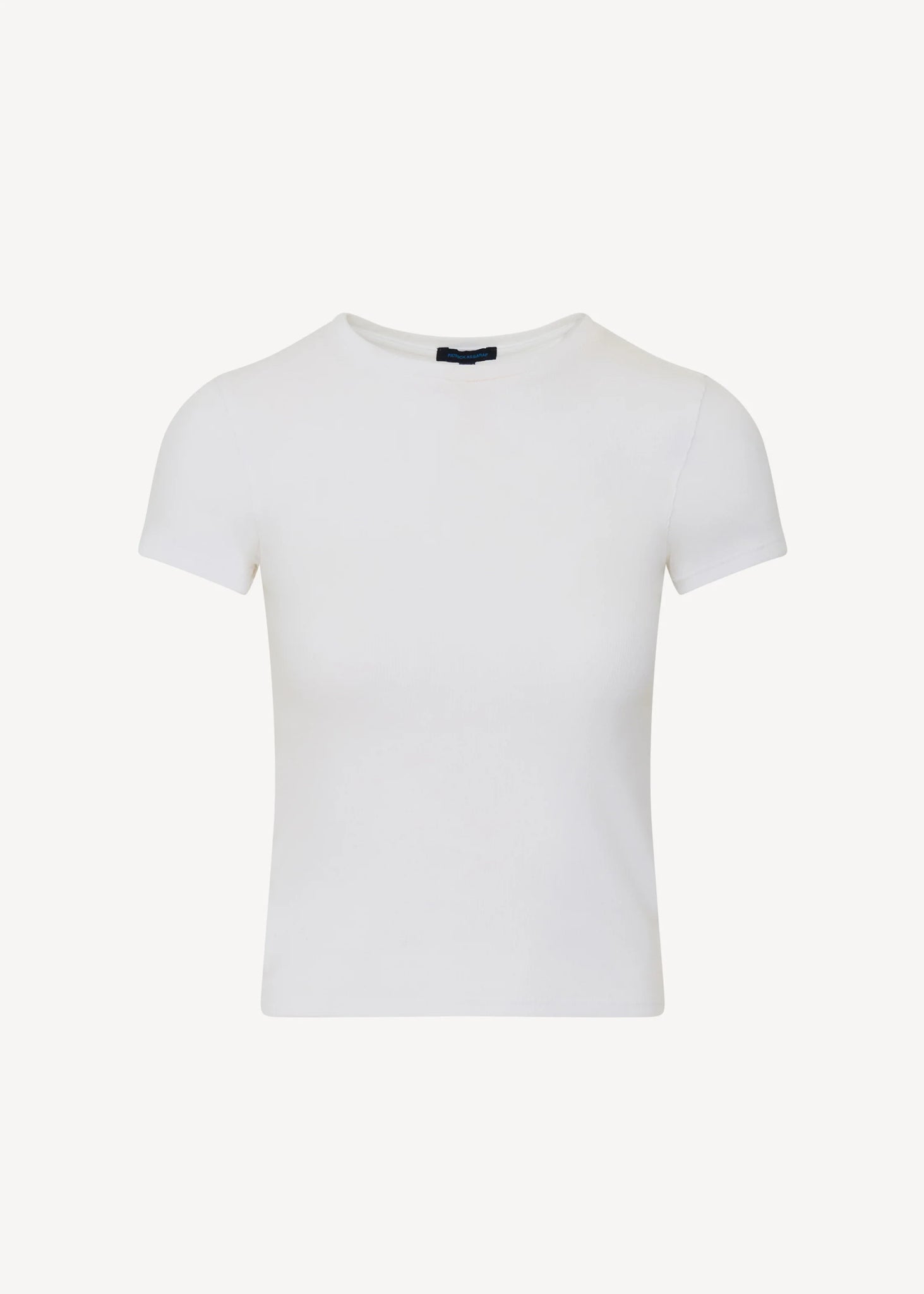 Pima Cotton Stretch Ribbed Baby T-Shirt in White