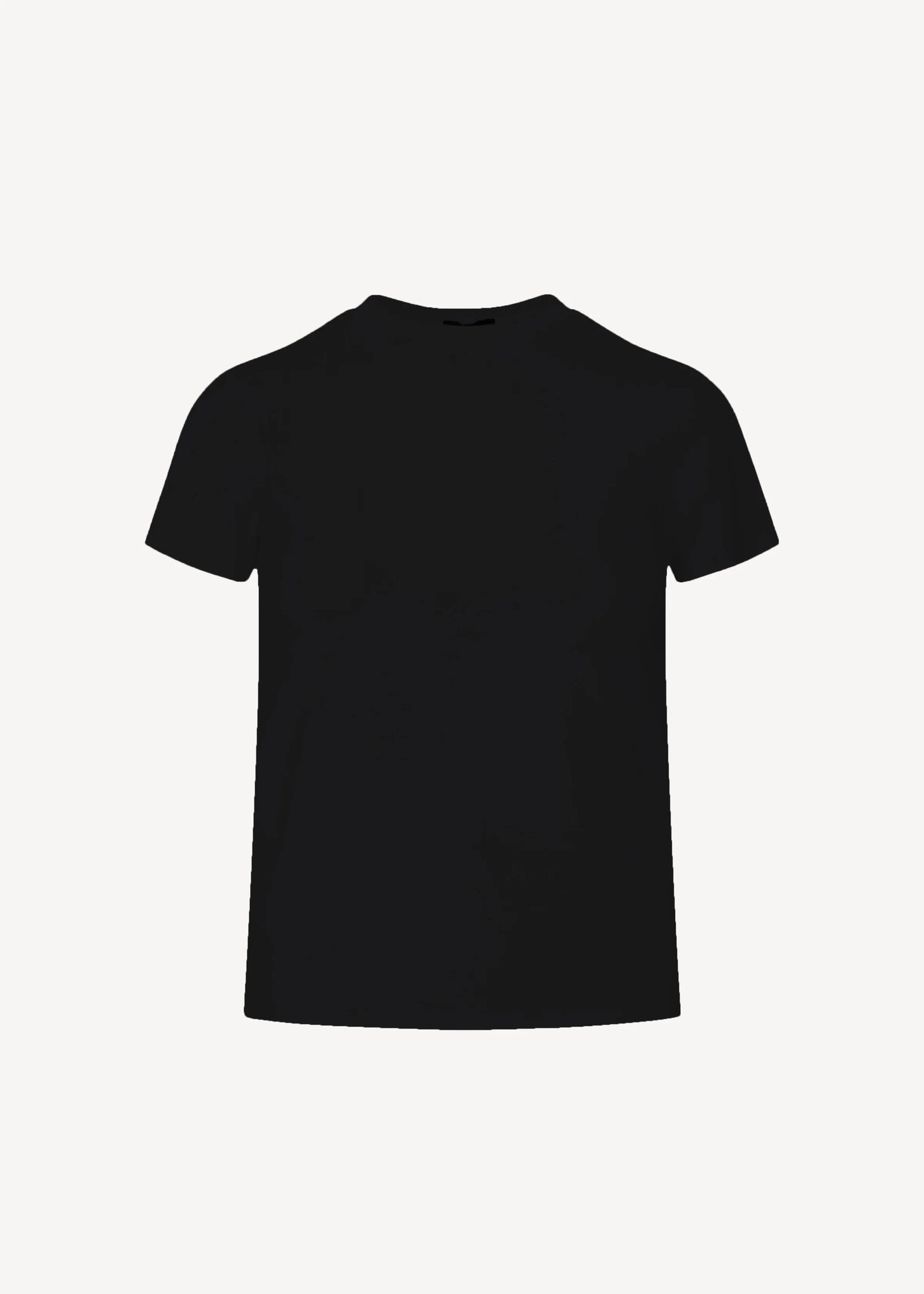 Pima Cotton Stretch Slim T-Shirt in Black