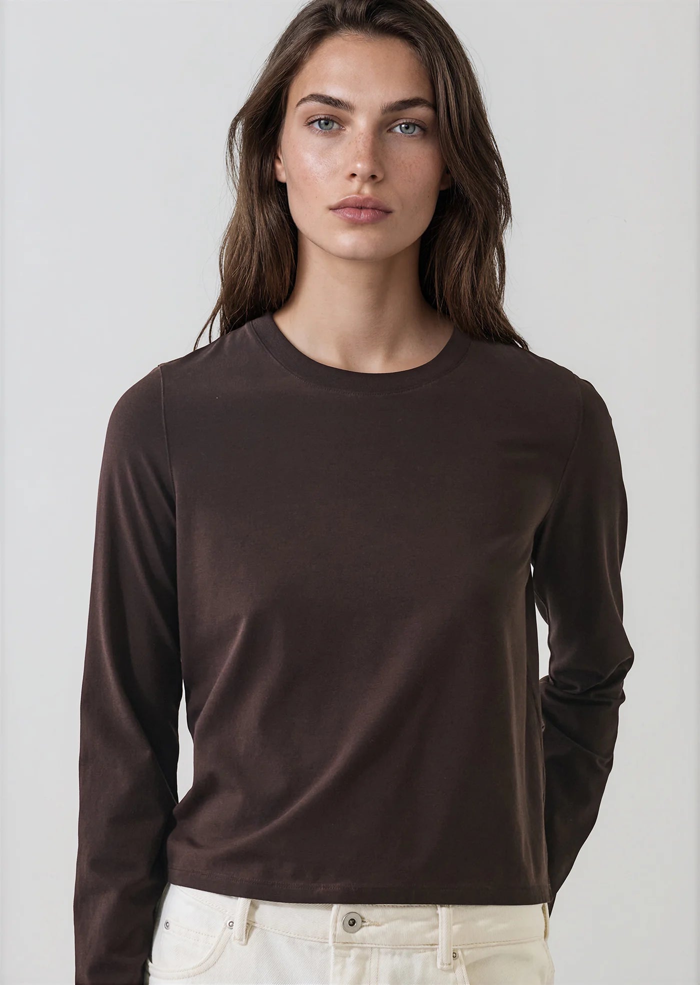 Sublime Reactive Pima Cotton Stretch Long Sleeve Baby T-Shirt in Molasses