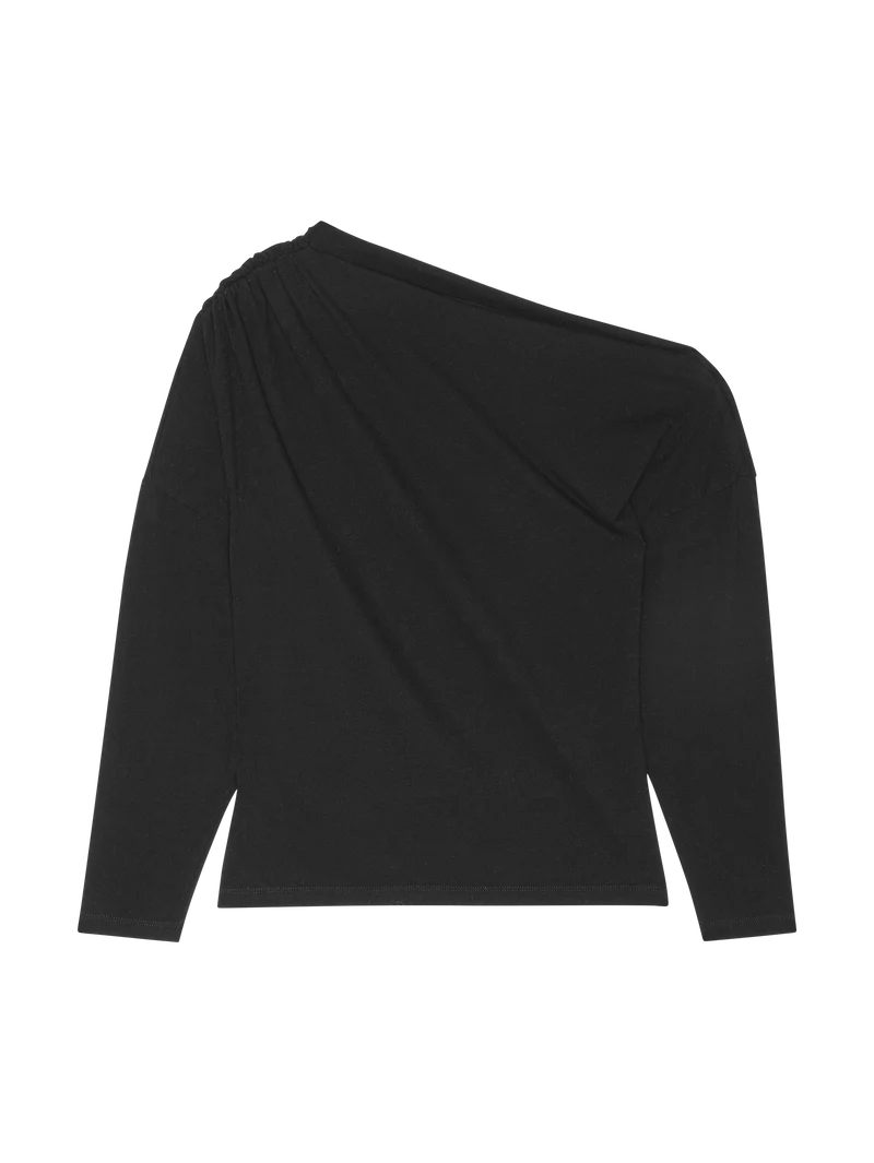 Pietra Off Shoulder Top in Jet Black
