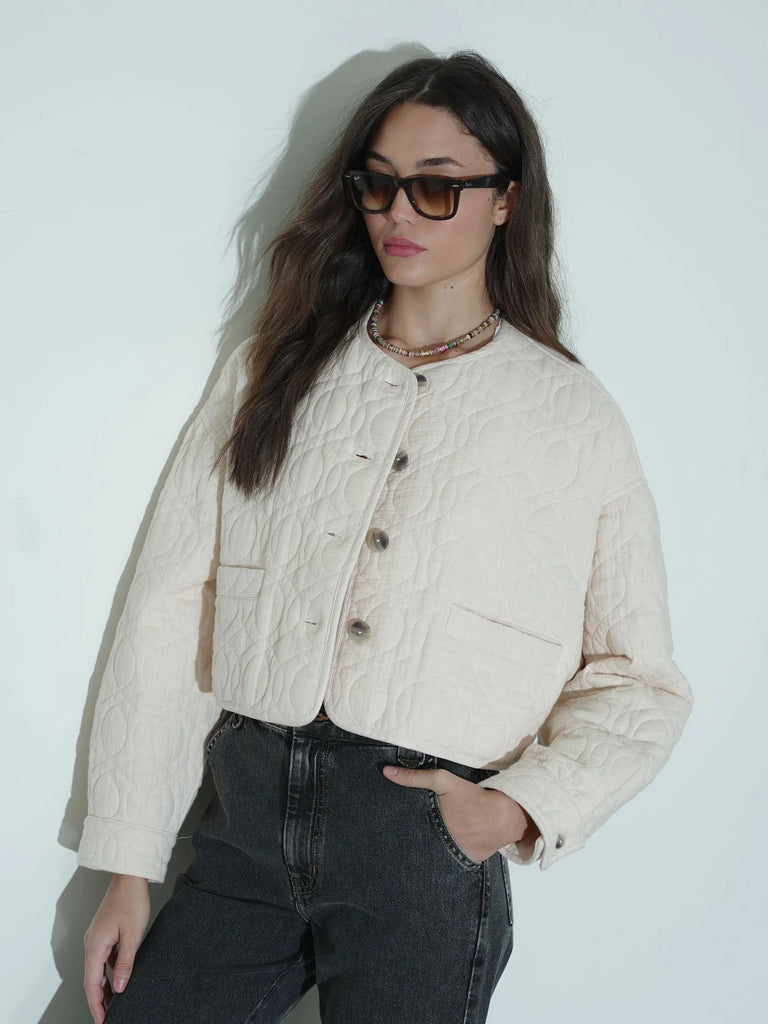 Paley Quilted Jacket in Soft Sand