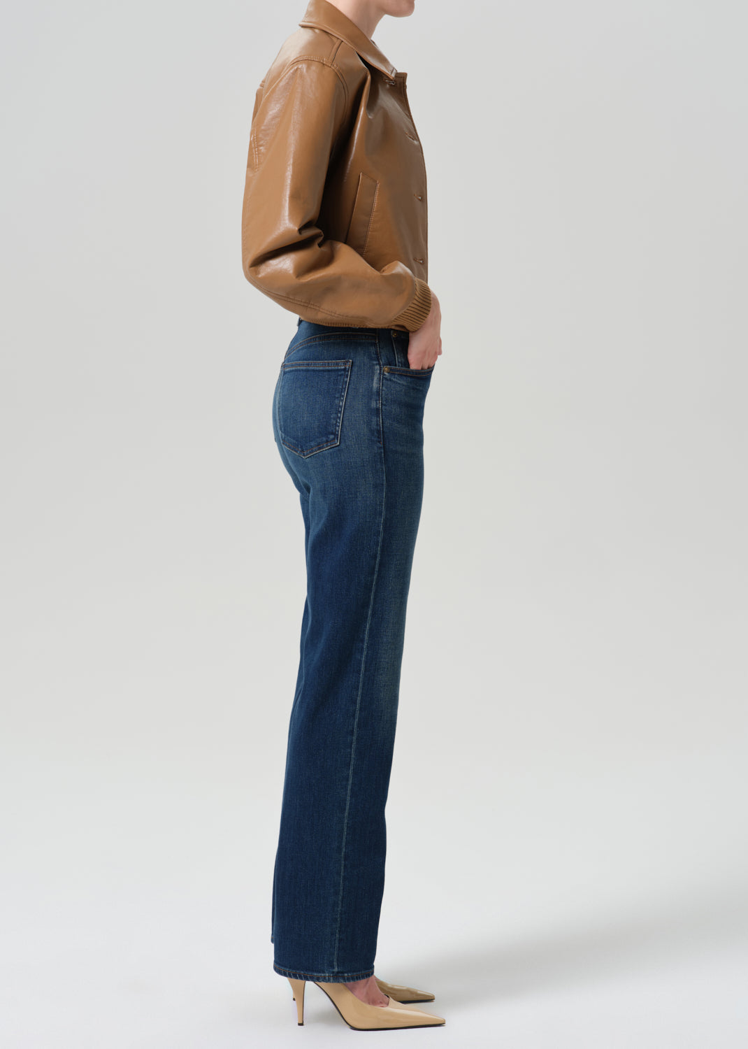 Palma Straight Long Clean Hem in Pierre