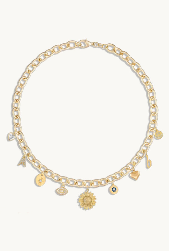 Paloma Bespoke Charm Necklace in Gold 16"