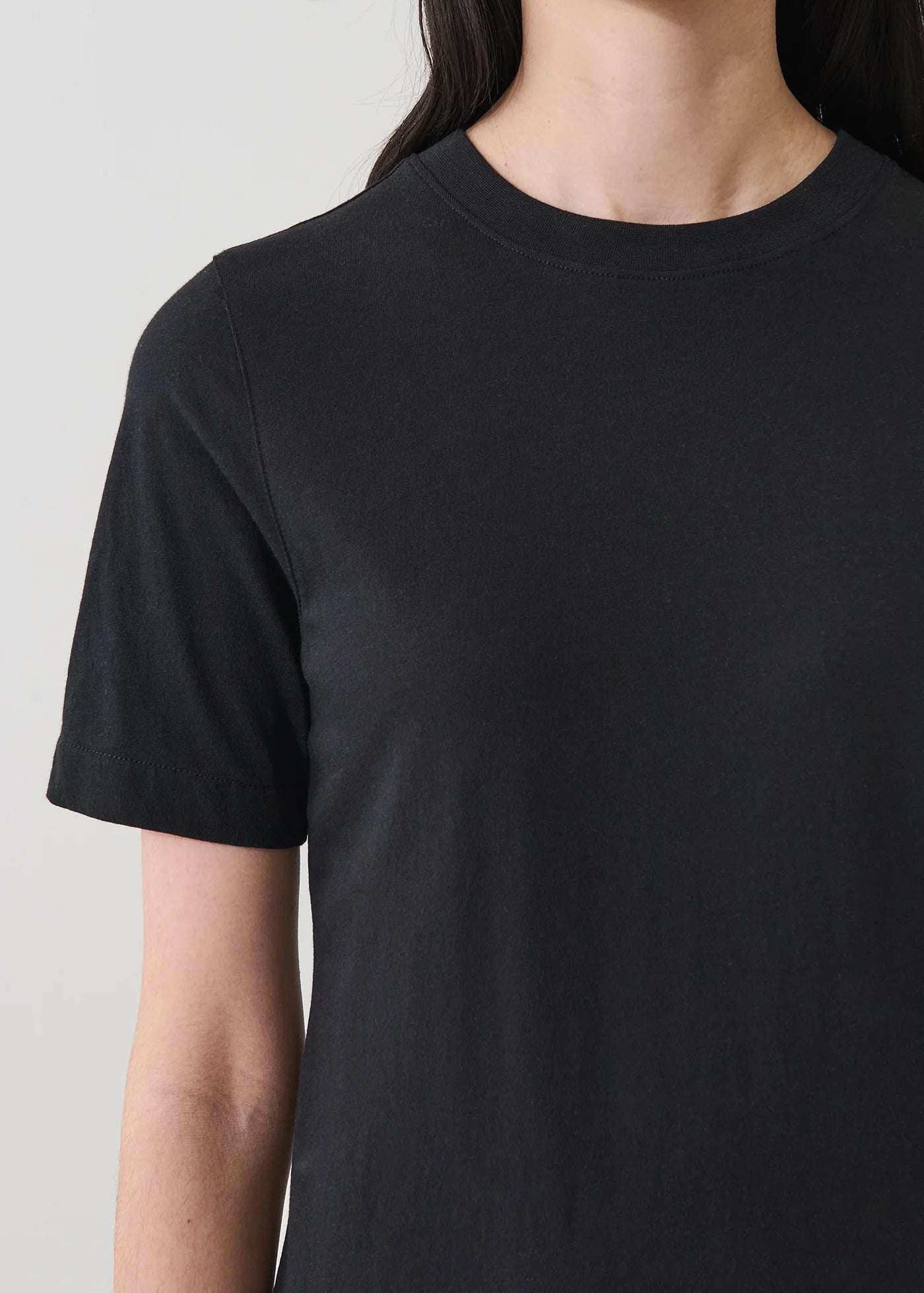 Organic Cotton T-Shirt Dress in Black