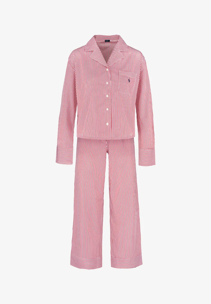 Long Sleeve PJ Set in Classic Red