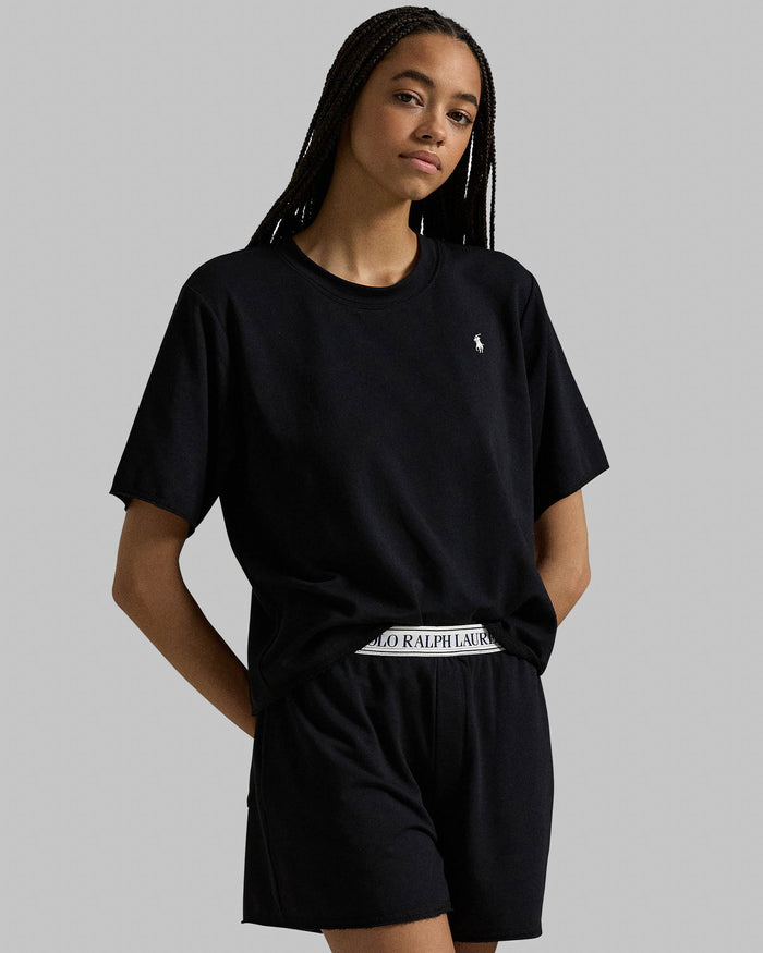 Short Sleeve Short Set in Black