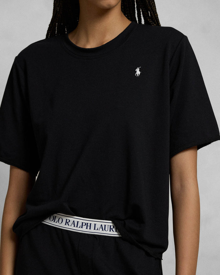 Short Sleeve Short Set in Black