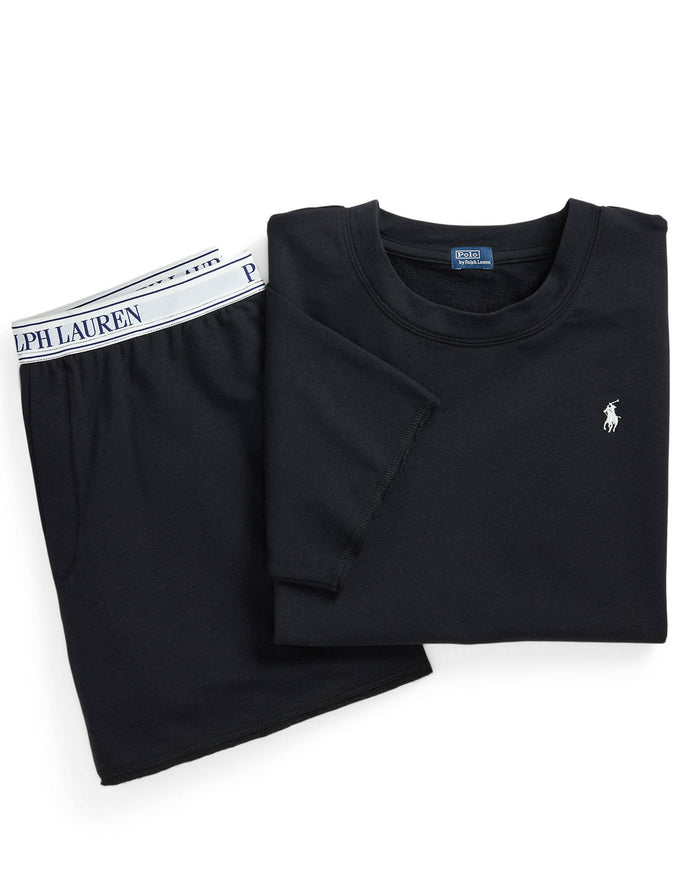 Short Sleeve Short Set in Black