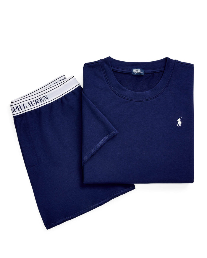 Short Sleeve Short Set in Navy