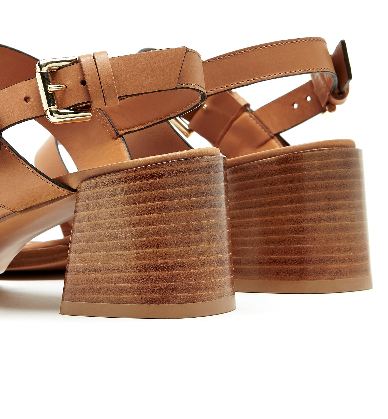 Rosemarie Leather Sandal in Cognac