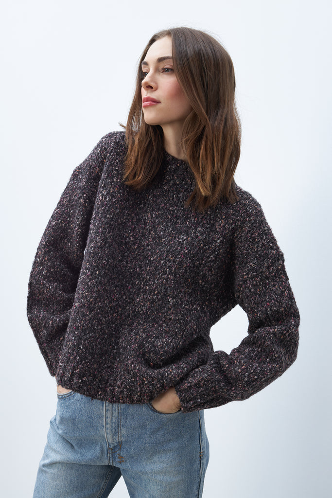 Rosie Sweater in Black Raspberry