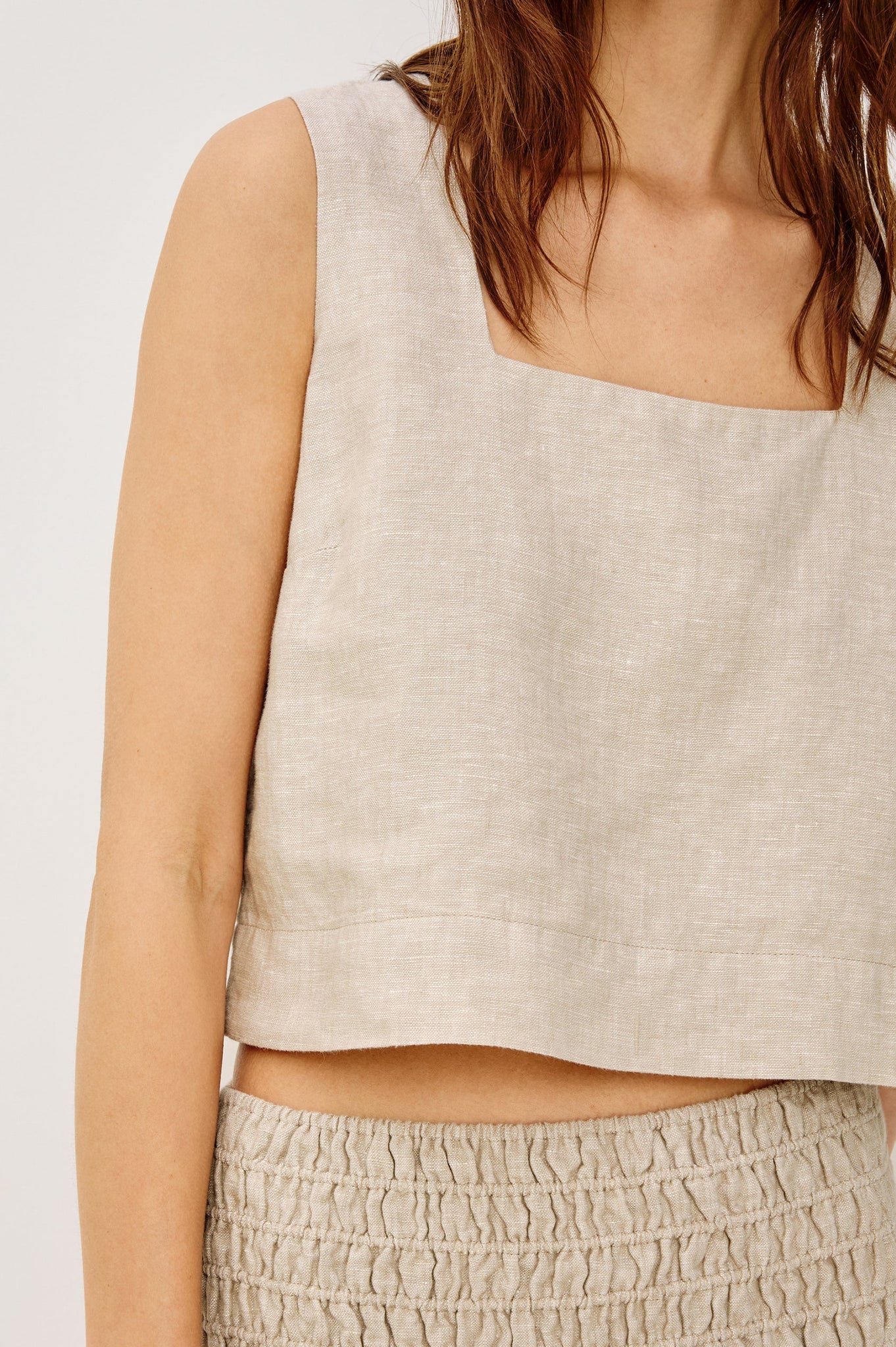 Akira Top in Heathered Flax