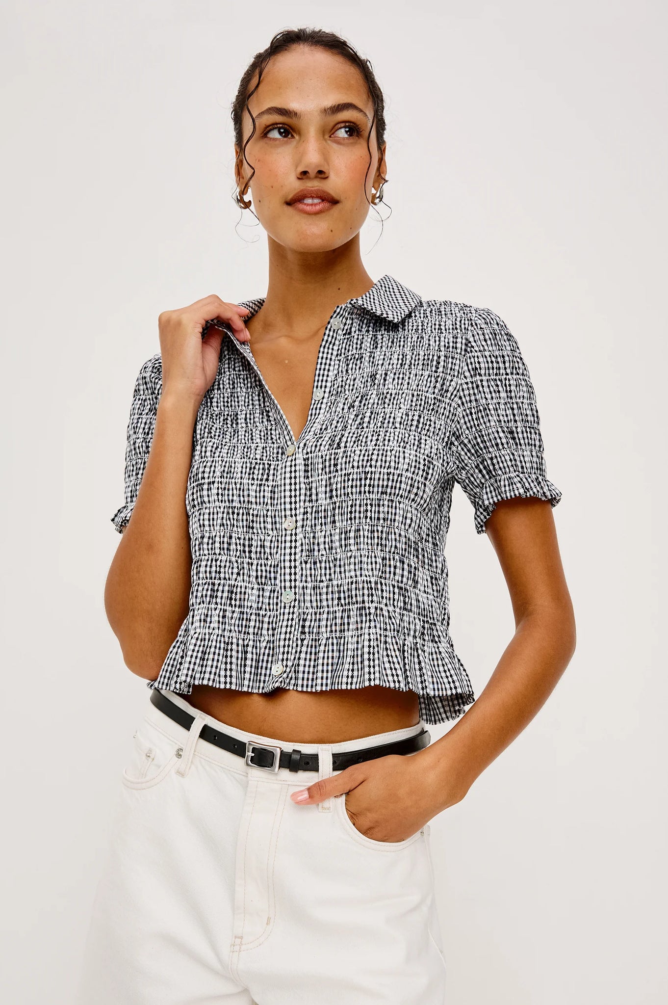 Alton Shirt in Black Gingham
