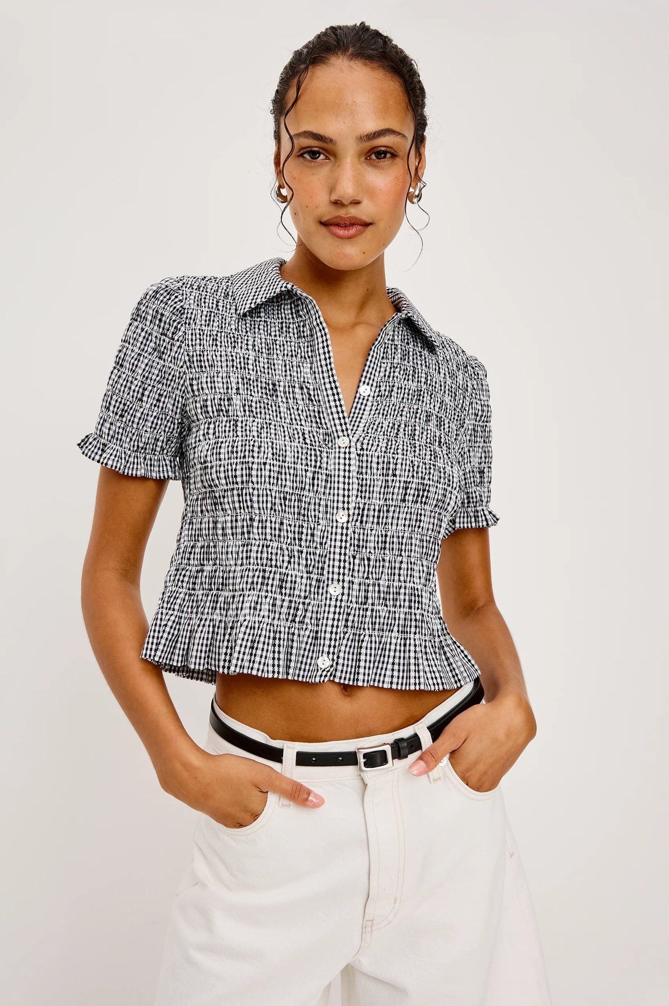 Alton Shirt in Black Gingham