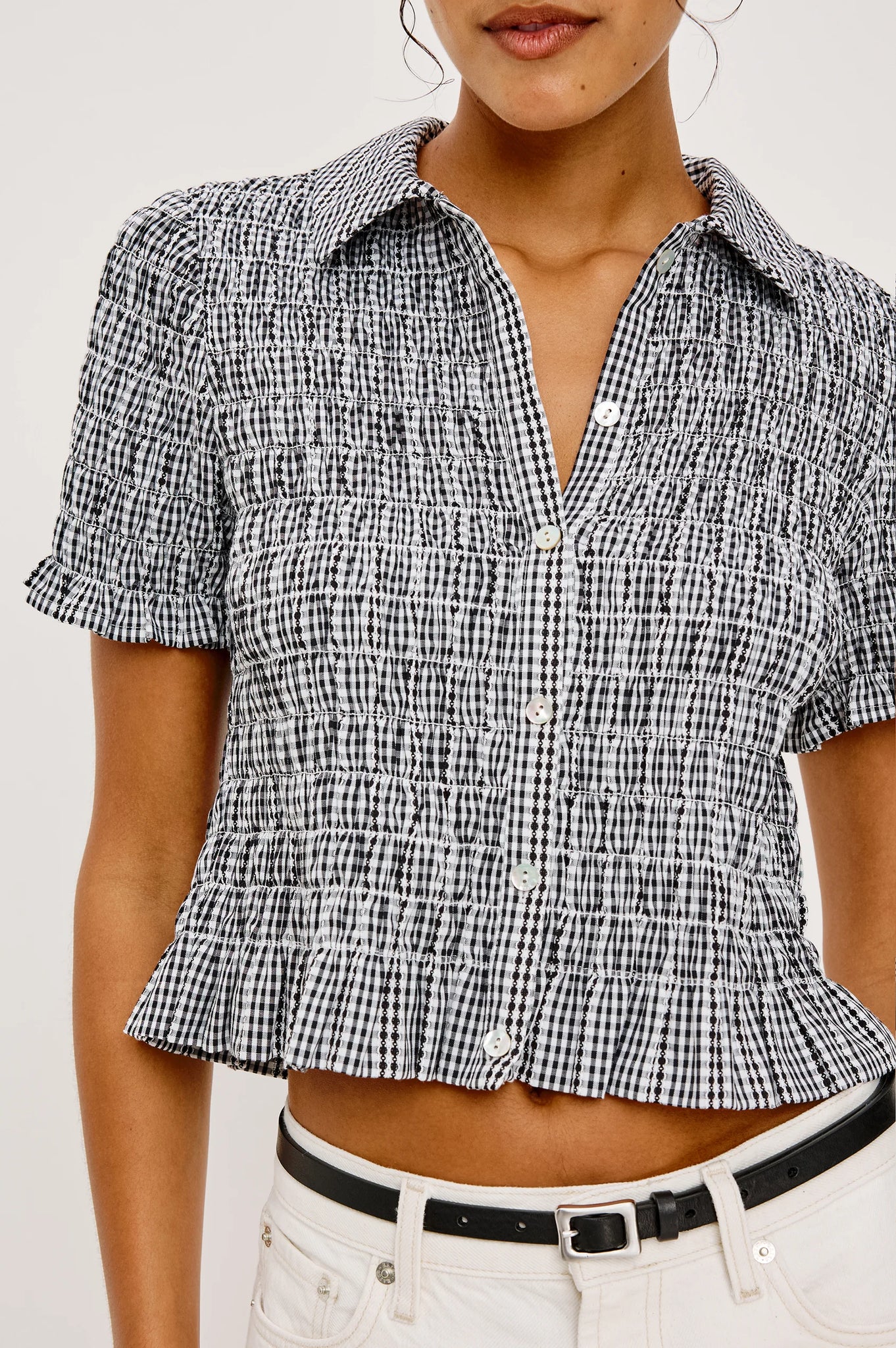 Alton Shirt in Black Gingham