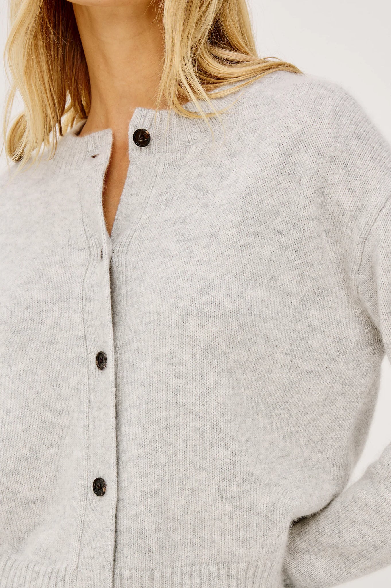 Carre Cardigan in Heather Grey