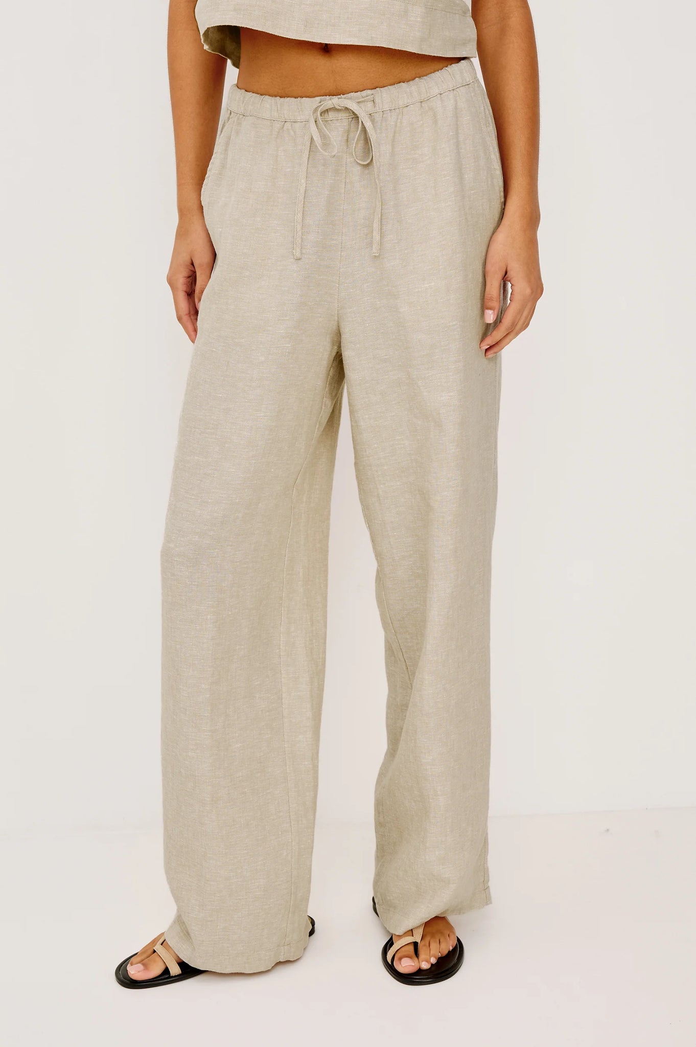 Emmie Pant in Heathered Flax