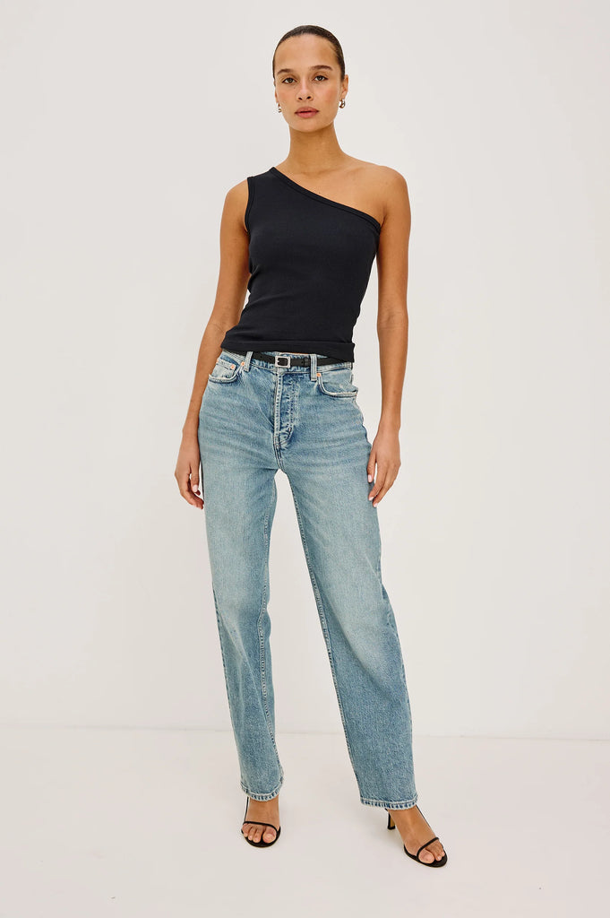 Esti Top in Black Rib