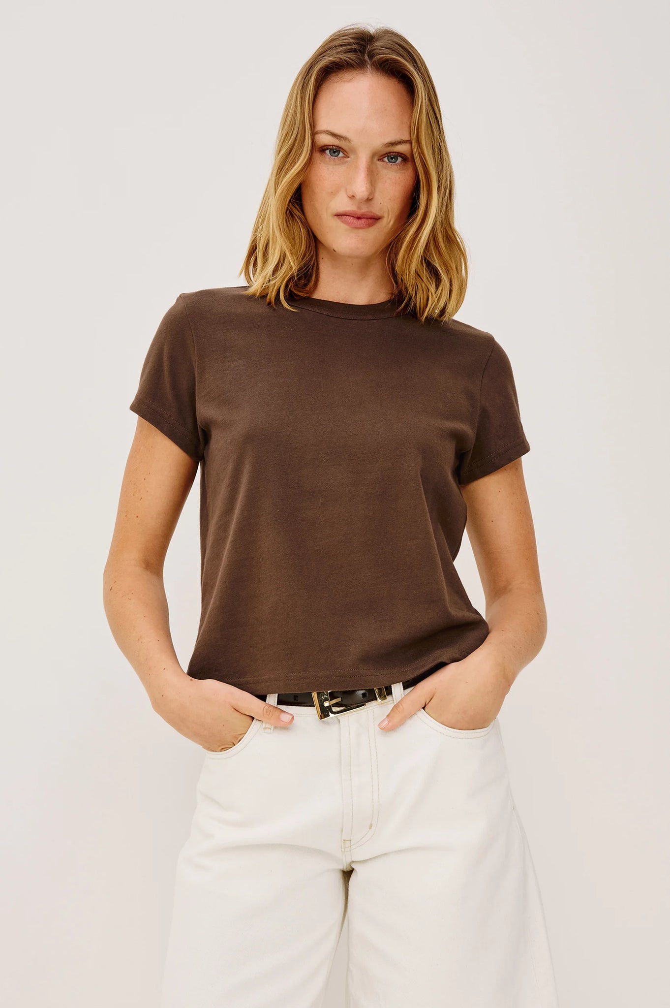 Girlfriend Tee in Espresso
