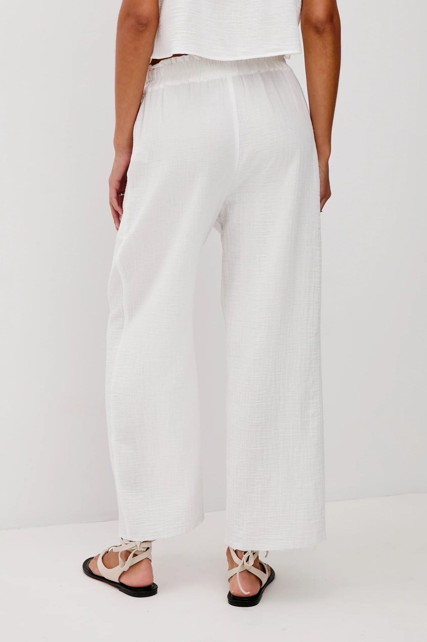 Leon Crop Pant in White