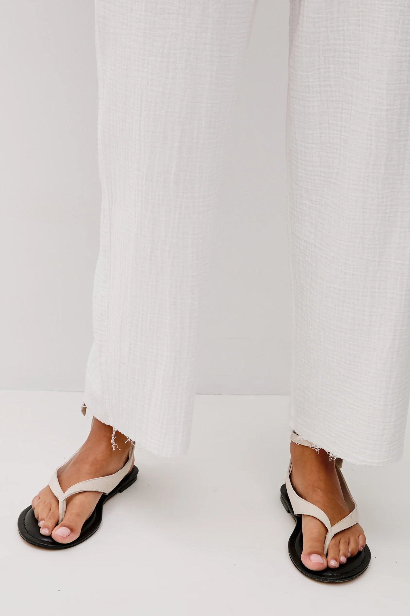 Leon Crop Pant in White