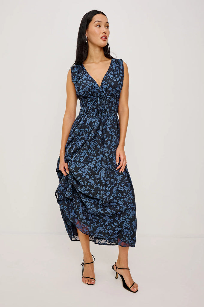 Lilith Dress in Midnight Silhouette Floral