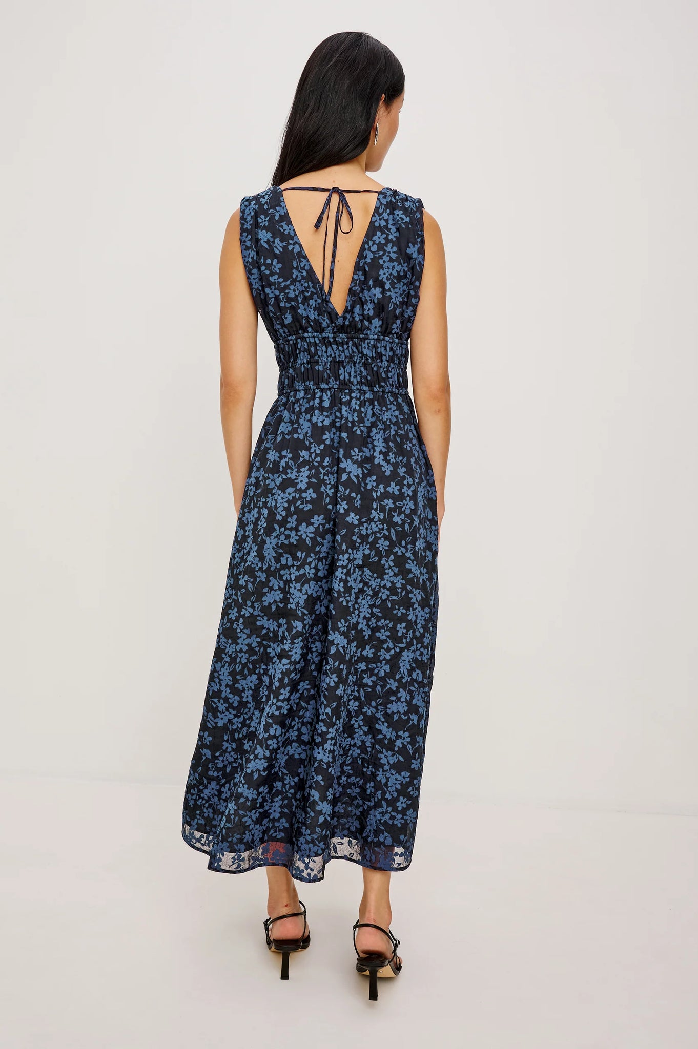 Lilith Dress in Midnight Silhouette Floral