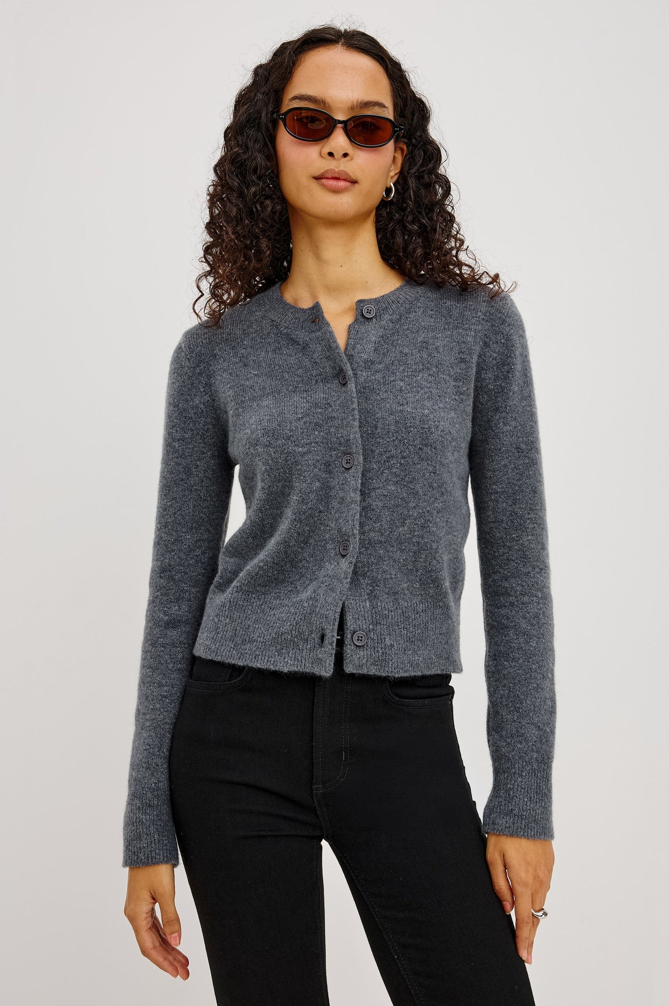 Matilda Cardigan in Charcoal