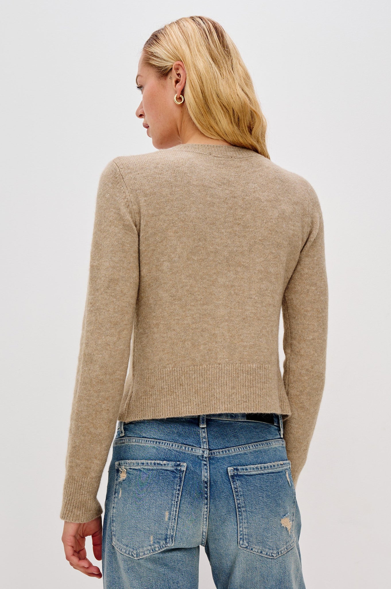 Matilda Cardigan in Heather Oat