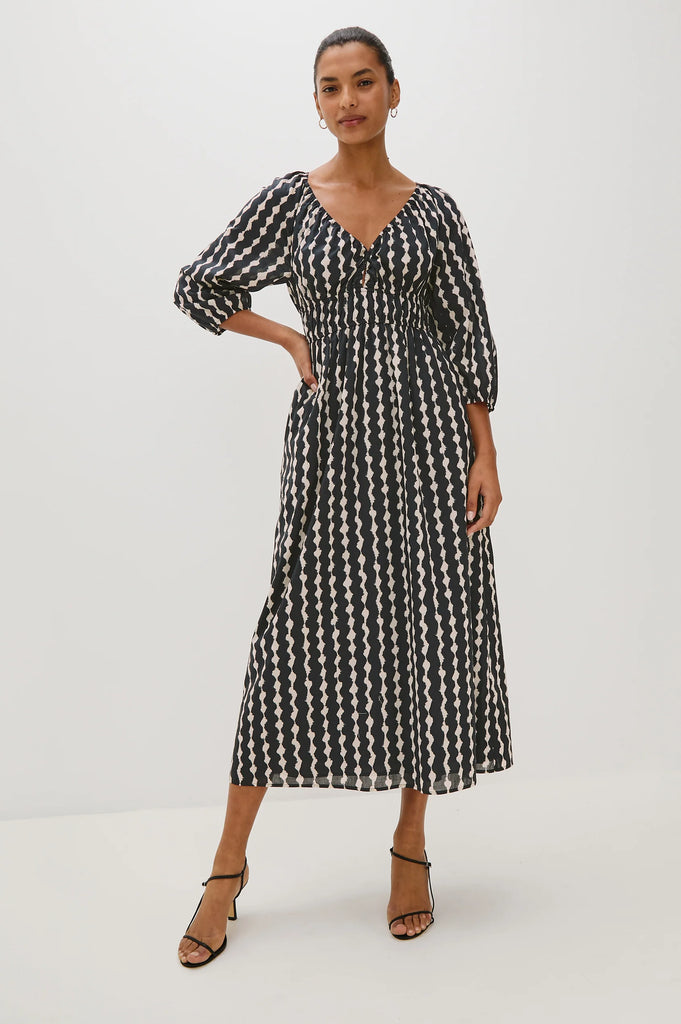 Paio Dress in Painted Noir