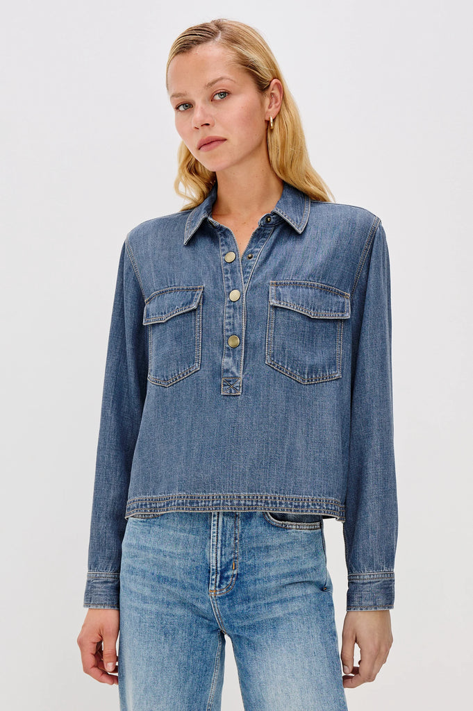 Ports Top in Antique Blue
