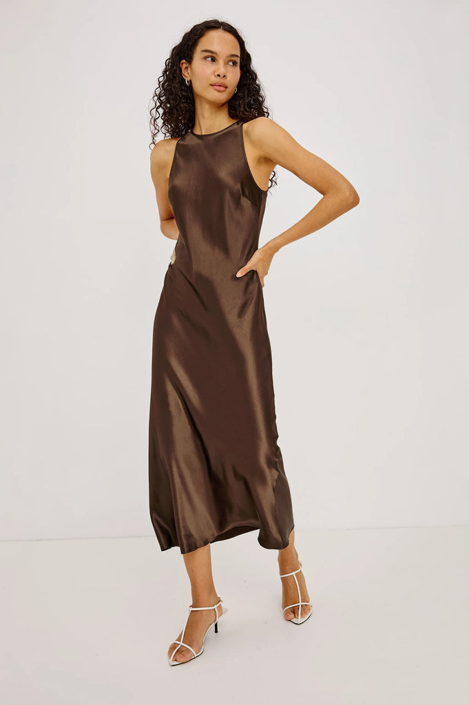 Solene Dress in Espresso